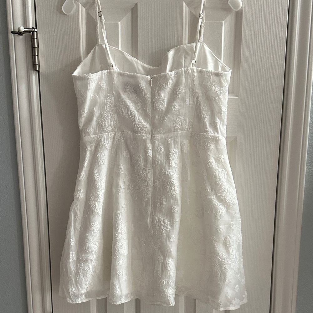 Princess Polly New Chapters Broderie Mini Dress White Floral Embroidery Size 8 - Picture 6 of 12